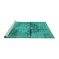 thumbnail image 2 of Ahgly Company Machine Washable Indoor Square Persian Turquoise Blue Traditional Area Rugs, 4' Square, 2 of 4
