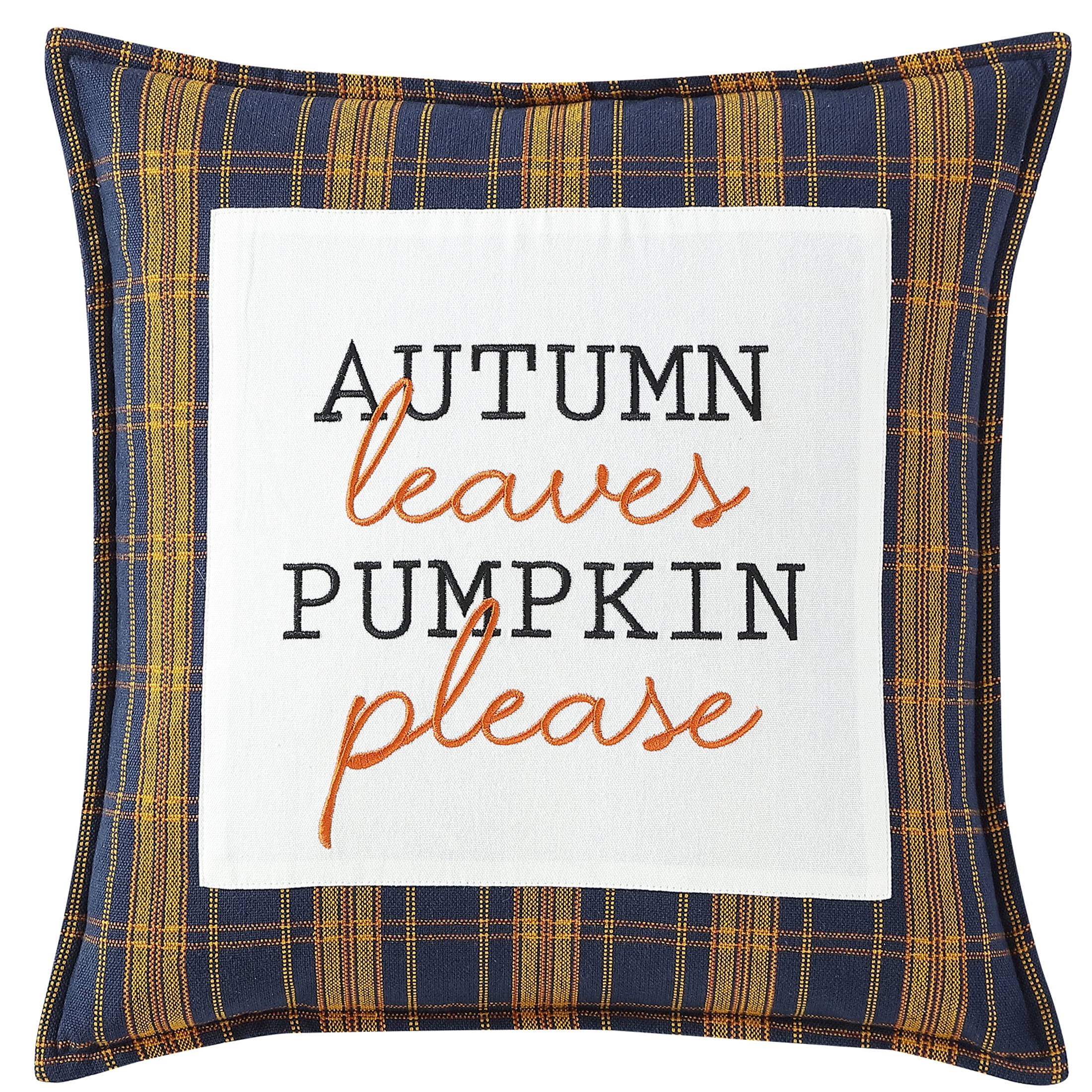Mainstays, Autumn Leaves Pumpkin Please Decorative Pillow, Multi, 18" x