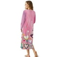 thumbnail image 5 of Psesaysky Women's Christmas Wave Stripes Nightgown Long Sleeve - Soft Comfy Sleepwear, Cozy Warm Long Full Length Sleep Dress Loungewear, Small, 5 of 7
