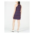 thumbnail image 2 of MAISON JULES Womens Navy Striped Sleeveless Halter Short Sheath Dress XL, 2 of 4
