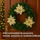thumbnail image 4 of 20 Piezas de Flores Artificiales para Navidad con Clips, para Árbol, Corona y Guirnaldas (Oro), 4 of 4