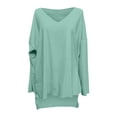 thumbnail image 4 of Tumotour Pullover for Women V-Neck Long Sleeve Casual Loose Top 2025 Sweatshirts Blouse Tops, 4 of 4