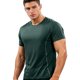 thumbnail image 3 of Ceisia Men's Slim Fit Quick-Dry Athletic T-Shirt with Contrast Piping and Mesh Ventilation Army Green M Gifts, 3 of 8