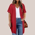 thumbnail image 2 of SHTXOZHI Cardigans for Women Short Sleeve Open Front Cardigan Casual Jacket with Pockets, 2 of 7