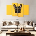 thumbnail image 2 of Elephant Stock Sophisticated French Bulldog Wall Art - Horizontal Multi Panel Canvas - Living Room Wall Decor - Animal Multi Panel - Yellow And Brown Decor - 84" x 54", 2 of 8