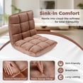 thumbnail image 6 of Giantex Adjustable Floor Chair, 14-Position Gaming Lounge Chair, Cushioned Lazy Sofa, Tan, 6 of 9