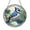 Stained Glass 7.87 Inch, variant on Round Bird Window Art – Blue Jay in Stained Glass Style