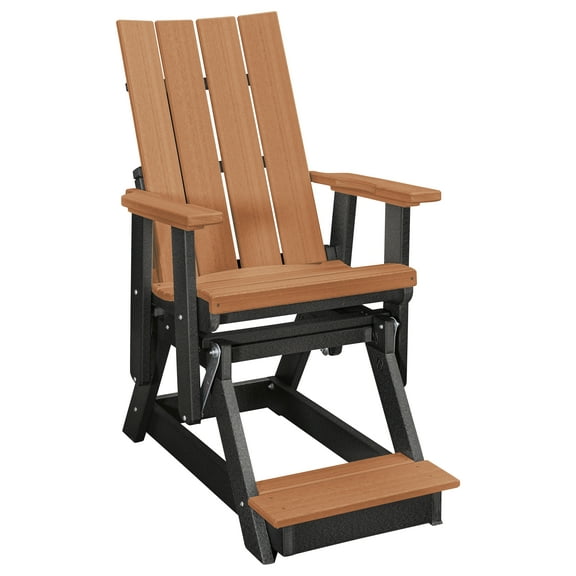 American Furniture Classics Model 416CBK Brandon Balcony Glider in Cedar on a Black Base