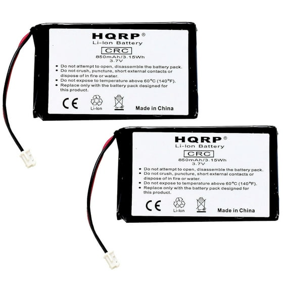 HQRP 2-Pack Battery Compatible with RTI T1 T1B T2  T2B T2C T2Cs T3 40-210154-17 ATB-950 ATB-950-SANUF ATB-900A ATB-850 ATB-1200 Theater-Touch Universal System Controller