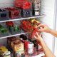 thumbnail image 4 of Juego de 4 organizadores para frigorífico, caja de almacenamiento apilable, pequeños contenedores organizadores para frigorífico con asas para cocina, congelador y despensa, 4 of 4