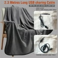 thumbnail image 5 of USB Heated Blanket Cordless Portable - Electric Heating Wrap Shawl with 3 Speed Temperature Settings,Wearable Soft Warming Blanket for Shoulder Neck at Home Office Activities and Travel Use, 5 of 9