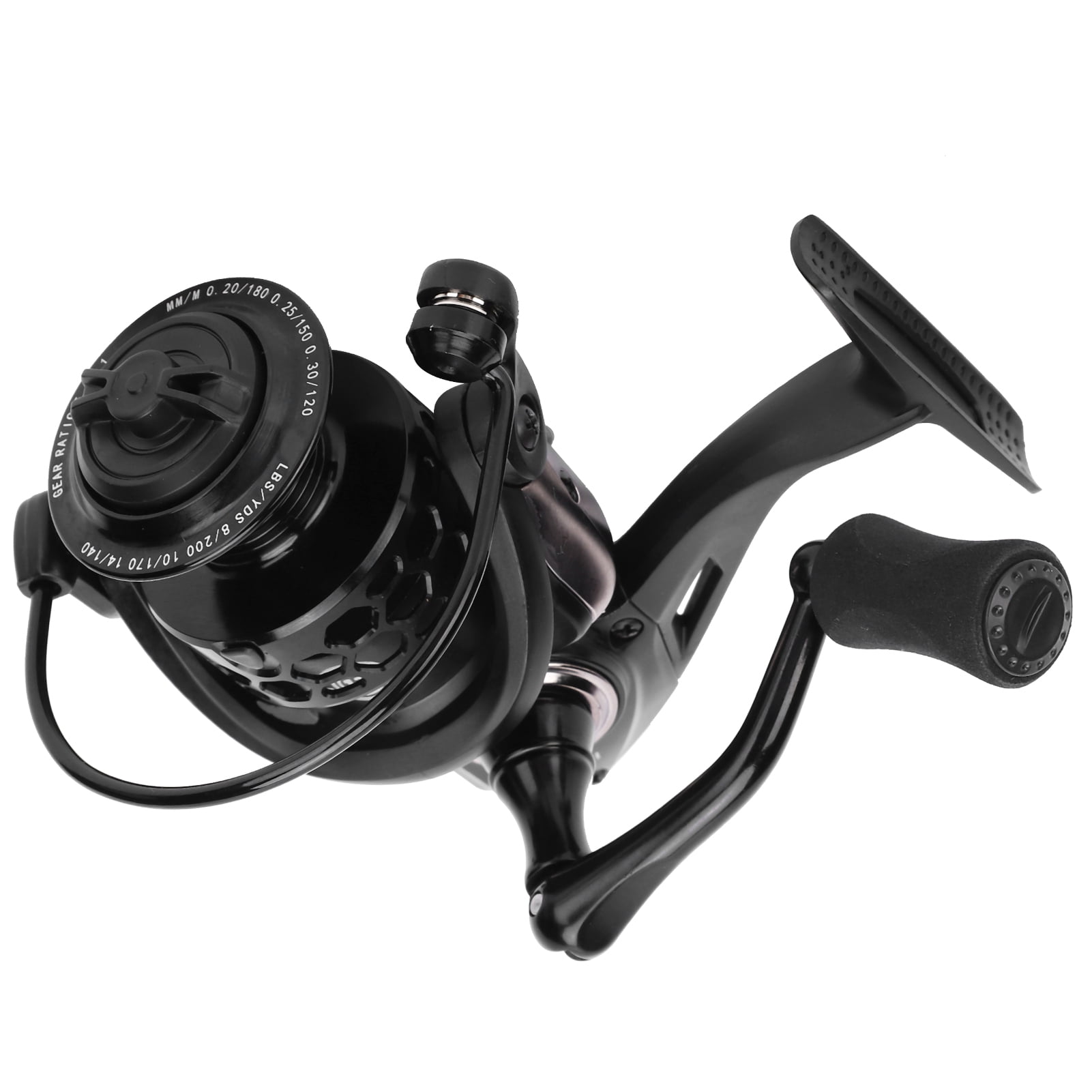 Spinning Reel 13+1 Bearings 5.0:1 Gear Ratio Left Right Interchangeable Fishing Wheel (2000 Size / 5.1 cm Spool)