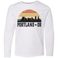 thumbnail image 3 of Inktastic Portland Oregon Skyline Retro Sunset Long Sleeve Youth T-Shirt, 3 of 5