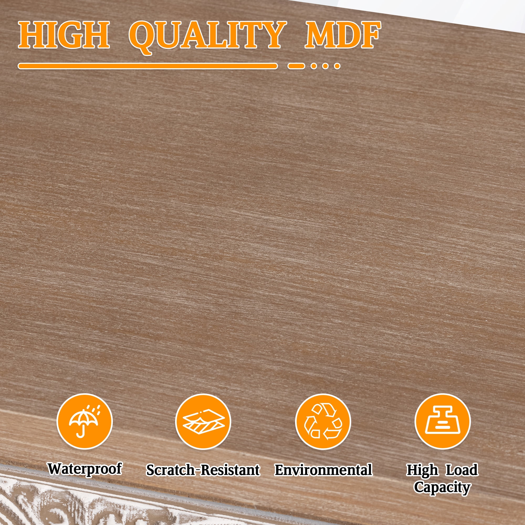 VENTOPYR 8 Drawer Dresser for Bedroom,Farmhouse Chest of Drawers with Vintage Engraved Pattern
