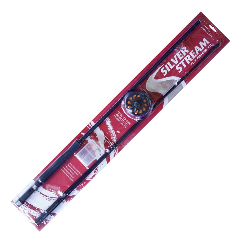 Cortland Silver Stream Fly Fishing Combo, Fiberglass, 8.5Ft, 5/6