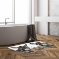 thumbnail image 2 of Rustic Farmhouse Bath Mat Funny Donkey Wildflower Blossom Farm Animal Retro Country Bathroom Kitchen Rugs,16x48 Inch, 2 of 2