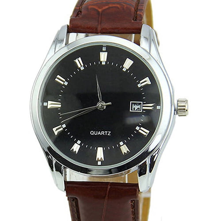 UDIYO Men Casual Faux Leather Band Date Calendar Dial Analog  display picture 1