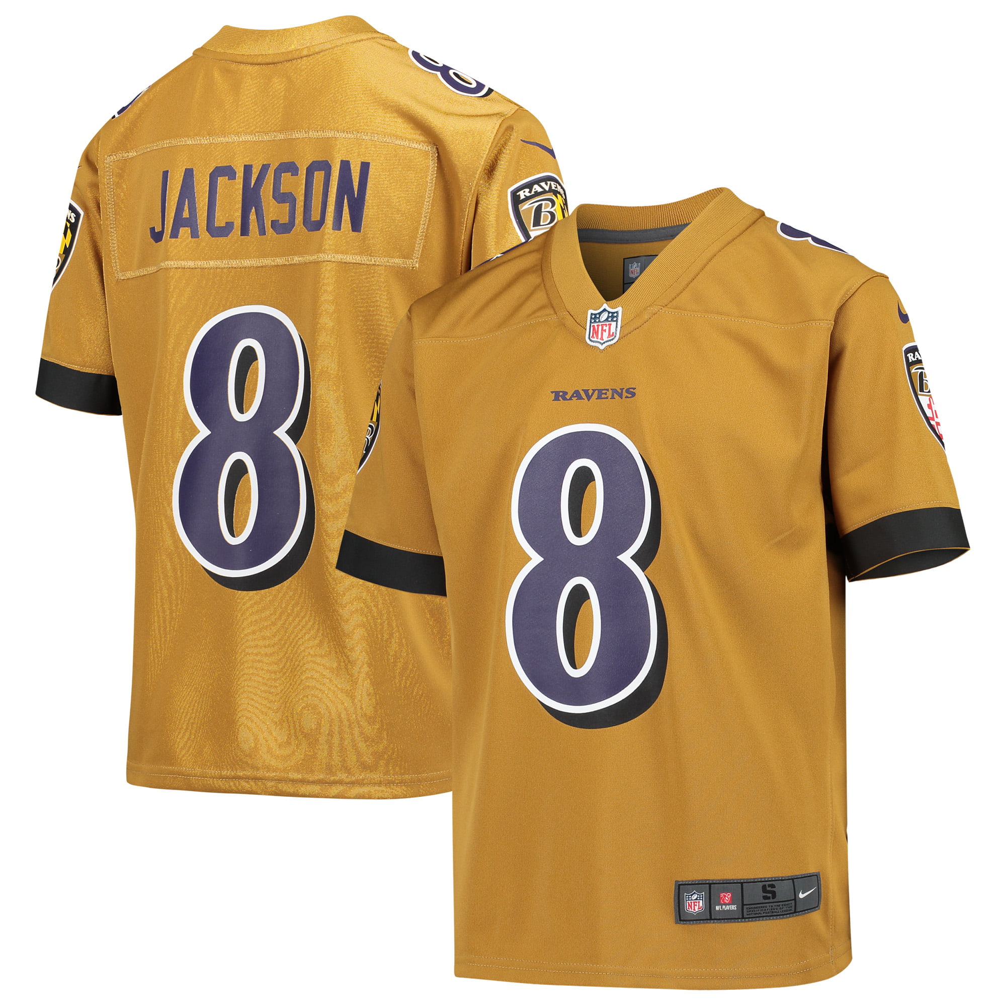 Lamar Jackson Baltimore Ravens Nike Youth Inverted Game Jersey - Gold - Walmart.com