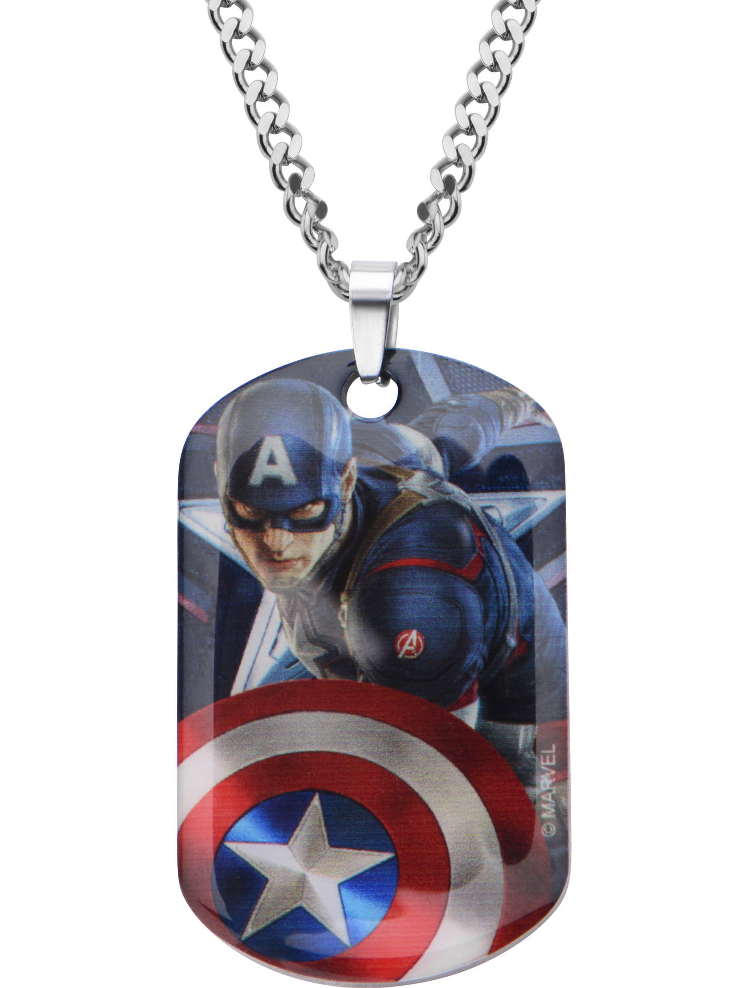 Captain America Marvel Men's Stainless Steel Dog Tag