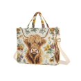 thumbnail image 7 of FORMRS Womens Corduroy Tote Bag Crossbody Shoulder Handbag with Pocket, Floral Cow, 7 of 7