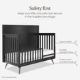 thumbnail image 4 of Evolur Convertible Crib Toddler Guard Rail I Full Assembly I Lasting Quality In Onyx Black, 4 of 6