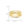 thumbnail image 4 of Auriga 10k Yellow Gold 6mm Milgrain Half Round Wedding Band for Women Size- 10, 4 of 6