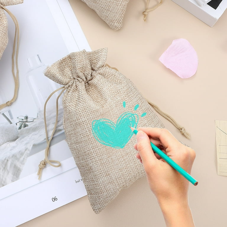 50Pcs Hessian Bags with Drawstring Reusable Burlap Bags Drawstring Gift Bags Wedding Favors Walmart