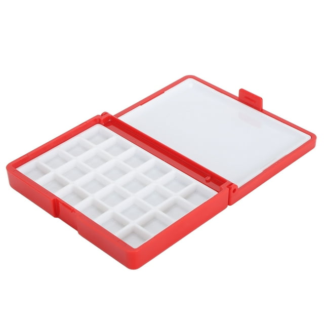 Boîte d'Aquarelle Portable, Boîte d'Aquarelle Vide à Plusieurs Compartiments 2 Pcs Compacte et Portable pour Peintures Acryliques et Rouges à Lèvres