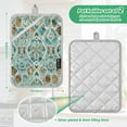 thumbnail image 3 of 2 Pack Pot Holders for Kitchen Heat Resistant Hot Pads Sets for Cooking Baking Intricate Pastel Blue Pattern, 3 of 7