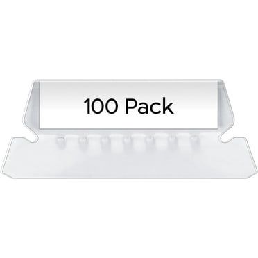 Jimin Hanging File Folder Tabs - 100 Sets of File Labels for File Folders - 2" Tabs and Inserts for Hanging Files