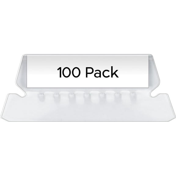 Jimin Hanging File Folder Tabs - 100 Sets of File Labels for File Folders - 2" Tabs and Inserts for Hanging Files