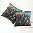 thumbnail image 3 of Ambesonne Cityscape Throw Pillow Cover Pack of 2, Manhattan Panorama Urban, 2 Pcs-26"x26", Blue and Pale Cinnamon, 3 of 5