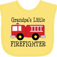 thumbnail image 3 of Inktastic Grandpa's Little Firefighter Boys Baby Bib, 3 of 4