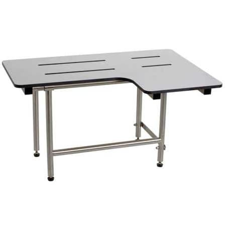 Rev. L-shaped Shower Seat w/l,32x22.5 In