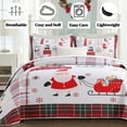 thumbnail image 2 of Christmas Quilt Set Queen Size - Lightweight Christmas Bedspread for Bedroom Holiday Decor, 2 of 8
