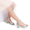 thumbnail image 2 of Sandalia DREAM PAIRS KKUMHS2505 Niñas Plata Brillo Tacón 4 cm, 2 of 6