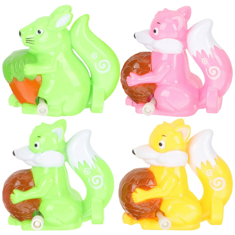 1 cent stuff 4Pcs Cartoon Animals Windup Toys Funny Wind Up Toys Foxes  Squirrel Toys (Random Style)