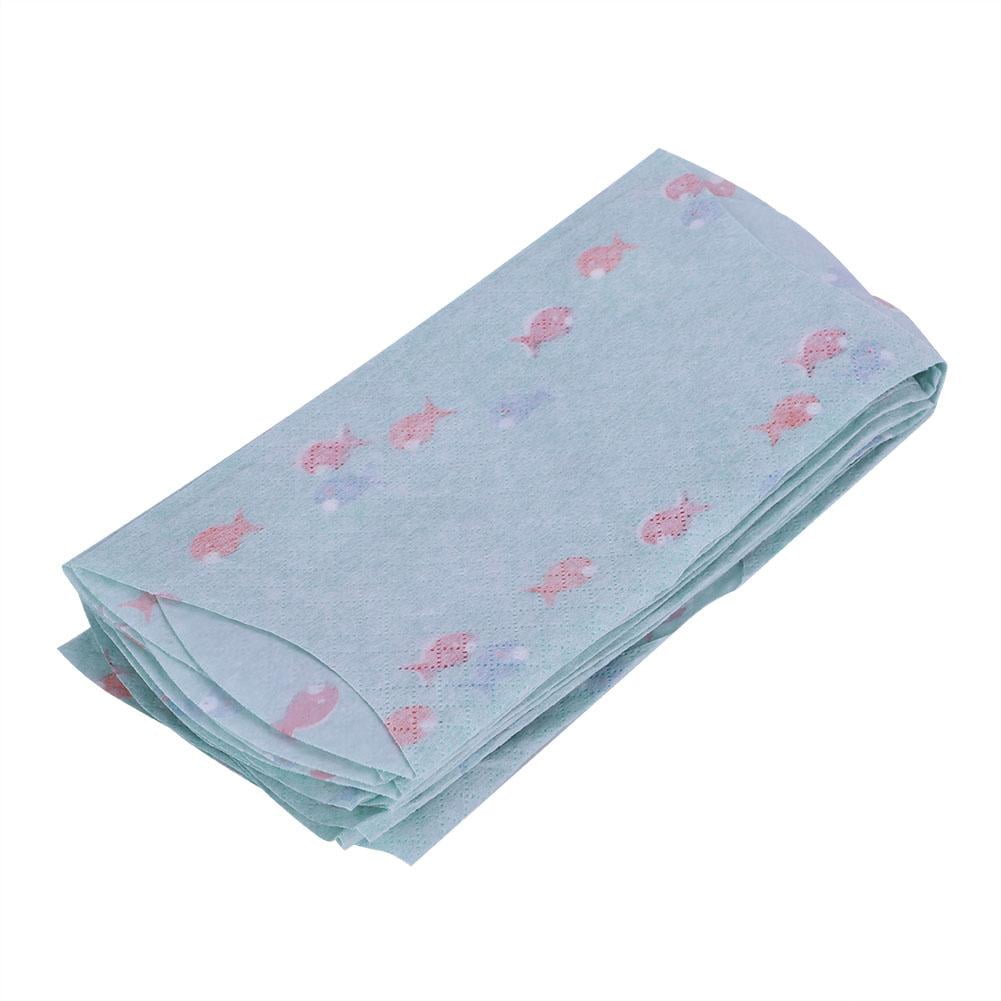 LYUMO 10Pcs Waterproof Disposable Baby Bibs with Large Pocket for Easy