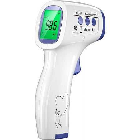 LPOW Infrared Digital Thermometer for Baby, 1s Reading, 3 Colors Backlight, 50 Memories Recall