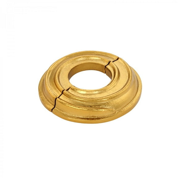 Radiator Flange Spiral Brass 1" (IPS) pipe flange: 1-3/8" inside diameter; 3-1/8" outside diameter