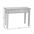 thumbnail image 4 of SEI Furniture Mirage Mirrored 2 Drawer Media Console Table, Silver, 4 of 9