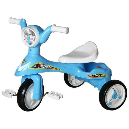 Costway Toddlers Glide Tricycle Trike Bike Kids Ride On Toy w/ Music Blue Indoor/Outdoor