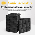 thumbnail image 3 of 12PCS Acoustic Foam Panels Soundproof Foam Wall Panels Studio Sound Proof Foam Soundproofing Wall KTV Room-Black,12 * Acoustic Foam Panels,Black, 3 of 7