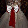 thumbnail image 6 of yotijay Detachable Satin Bow Elegant Fashion Detachable Bow for Outfit Parties Dress Red White, 6 of 9