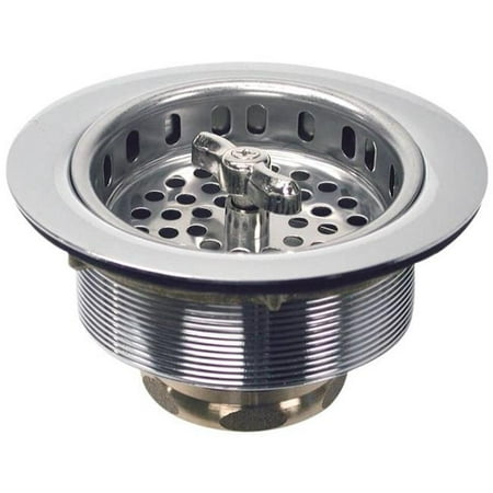 

Twist Tight Kitchen Sink Strainer Assembly 3.5 in. Stainless Steel Chrome Plated