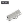 thumbnail image 3 of Unique Bargains 50Pack Ribbon Crimp Clamp Ends 16mm Cord End Clasp for DIY Craft Silver Tone, 3 of 7