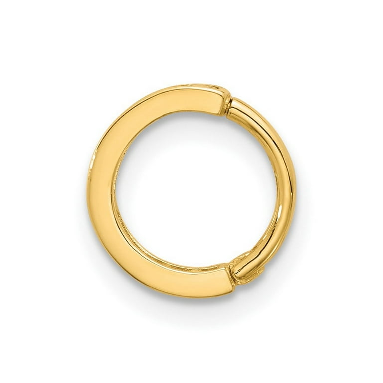 14k Gold 18 Gauge Polished CZ Hinged Cartilage Ring 14k Gold 18 Gauge Polished CZ Hinged Cartilage Ring