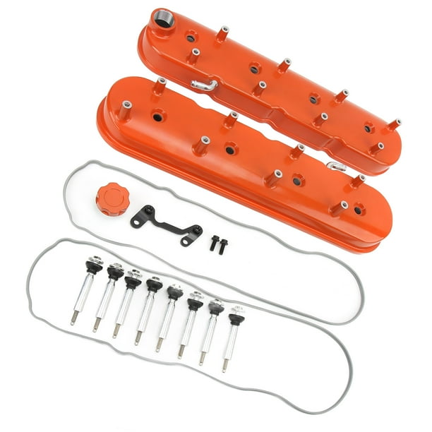 LS Valve Cover,Engine Valve Cover Orange Engine Valve Cover Kit Engine
