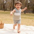 thumbnail image 2 of Baby Boys Outfits 2Pcs Summer Clothes Sleeveless Tank Top + Lightweight Shorts Set Contrast Color Toddler Baby Boy Clothes 3 6 9 12 18 24 Months 2T 3T Kaprioy, 2 of 5