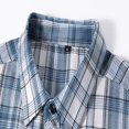 thumbnail image 4 of Button-Down Shirts for Men Plus Size M-4XL Short Sleeve Collared Tshirts Shirt Casual Lightweight Plaid Printed Lapel Tees Tops with Pocket, 4 of 7